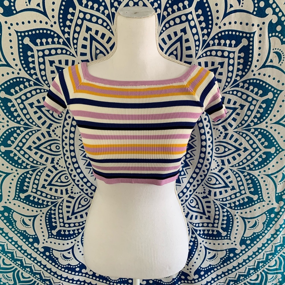 Dance & Marvel Striped Crop Top
